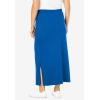 Woman Within Plus Size Petite Sport Knit Side-Slit Skirt(Bright Cobalt)