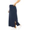 Woman Within Plus Size Petite Sport Knit Side-Slit Skirt(Heather Charcoal)