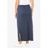 Woman Within Plus Size Petite Sport Knit Side-Slit Skirt(Heather Navy)