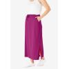 Woman Within Plus Size Petite Sport Knit Side-Slit Skirt(Navy)