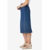 Woman Within Plus Size Petite Stretch Denim Five-Pocket Jeans Skirt(White)