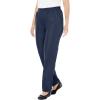 Woman Within Plus Size Petite Woven Pull-On Pants(Black)