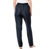 Woman Within Plus Size Petite Woven Pull-On Pants(Gunmetal)
