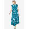 Woman Within Plus Size Pintucked Sleeveless Dress(Waterfall Sketched Flower)