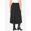 Woman Within Plus Size Ponte Knit A-Line Skirt(Black)
