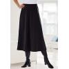Woman Within Plus Size Ponte Knit A-Line Skirt(Heather Charcoal)