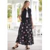 Woman Within Plus Size Pull-On Elastic Waist Soft Maxi Skirt(Pine Blossom)