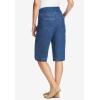 Woman Within Plus Size Pull-On Elastic-Waist Stretch Denim Jeans Shorts(Indigo)