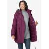 Woman Within Plus Size Quilt-Lined Taslon Anorak(Black)