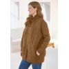 Woman Within Plus Size Quilted Easy Fleece Jacket(Toffee)