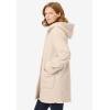Woman Within Plus Size Short Hooded Berber Fleece Jacket(Black)