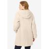 Woman Within Plus Size Short Hooded Berber Fleece Jacket(Toffee)