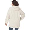 Woman Within Plus Size Short Hooded Berber Fleece Jacket(Toffee)