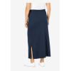 Woman Within Plus Size Sport Knit Side-Slit Skirt(Navy)