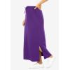 Woman Within Plus Size Sport Knit Side-Slit Skirt(Purple Orchid)