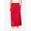Woman Within Plus Size Sport Knit Side-Slit Skirt(Vivid Red)