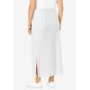 Woman Within Plus Size Sport Knit Side-Slit Skirt(White)