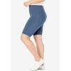 Woman Within Plus Size Stretch Cotton Bike Short(Heather Navy)