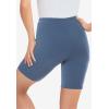 Woman Within Plus Size Stretch Cotton Bike Short(Heather Navy)
