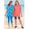 Woman Within Plus Size Stretch Cotton Bike Short(Navy)