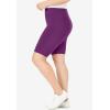 Woman Within Plus Size Stretch Cotton Bike Short(Plum Purple)