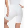 Woman Within Plus Size Stretch Cotton Bike Short(White)