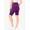 Woman Within Plus Size Stretch Cotton Pocket Bike Short(Plum Purple)