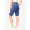 Woman Within Plus Size Stretch Cotton Pocket Bike Short(Stone Wash)