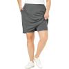 Woman Within Plus Size Stretch Cotton Skort(Heather Charcoal)