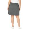 Woman Within Plus Size Stretch Cotton Skort(Heather Charcoal)