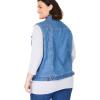 Woman Within Plus Size Stretch Denim Vest Jean Vest(Black)
