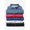 Woman Within Plus Size Stretch Denim Vest Jean Vest(Raspberry Sorbet)