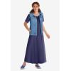 Woman Within Plus Size Stretch Denim Vest Jean Vest(Raspberry Sorbet)