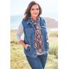Woman Within Plus Size Stretch Denim Vest Jean Vest(White)