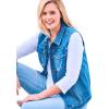 Woman Within Plus Size Stretch Denim Vest Jean Vest(White)