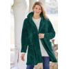 Woman Within Plus Size Swing Fleece Coat(Emerald Green)