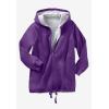 Woman Within Plus Size Thermal Waffle Lined Fleece Hoodie Oversized(Navy)