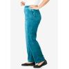 Woman Within Plus Size Velour Pant(Emerald Green)