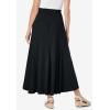 Woman Within Plus Size Wide Elastic Waist Skirt(Navy Painterly Floral)