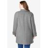 Woman Within Plus Size Wool-Blend Classic A-Line Coat(Black Plaid)