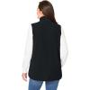 Woman Within Plus Size Zip-Front Microfleece Vest Long Fleece Vest(Black)