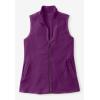 Woman Within Plus Size Zip-Front Microfleece Vest Long Fleece Vest(Emerald Green)