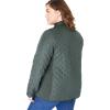 Woman Within Plus Size Zip-Front Quilted Jacket Quilted Lightweight Coat(Navy)