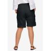 ellos Plus Size Convertible Cargo Shorts(Black)