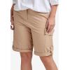ellos Plus Size Convertible Cargo Shorts(New Khaki)