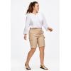 ellos Plus Size Convertible Cargo Shorts(White)