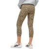 ellos Plus Size Cotton Spandex Capri Length Leggings(Classic Leopard)