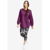 ellos Plus Size Cotton Spandex Capri Length Leggings(Classic Leopard)