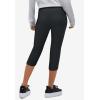 ellos Plus Size Cotton Spandex Capri Length Leggings(Heather Charcoal)