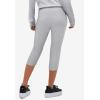 ellos Plus Size Cotton Spandex Capri Length Leggings(Heather Grey)